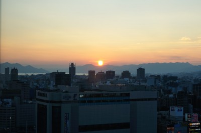 ホテルからの夕日 ホテルからの夕日